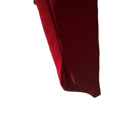 Claralura Original Red Formal Dress Gown Long Sleeve Embroidered Vintage 1970's - Picture 4 of 6